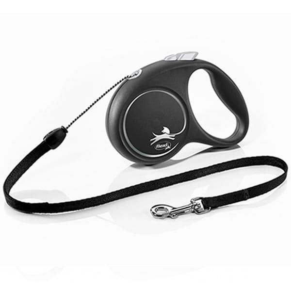 LAISSE FLEXI BLACK DESIGN CORD S 5m